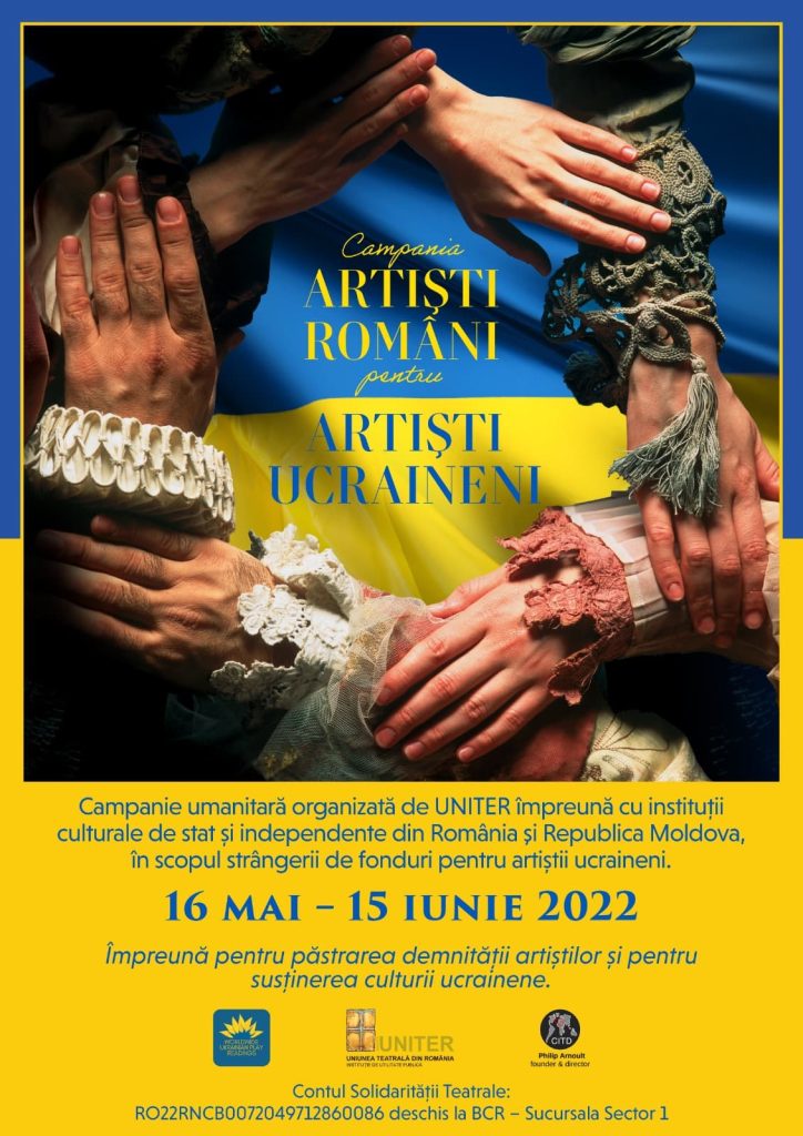 Teatrul Odeon se alătură campaniei „Artiști români pentru artiști ucraineni”
