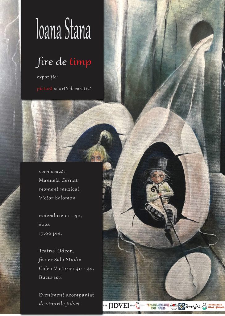 În perioada 01 - 30.11. 2024, va avea loc expoziția de pictură și artă decorativă a artistei Ioana Stana, cu titlul Fire de timp, găzduită de Teatrul Odeon în foaierul sălii Studio. Vernisarea expoziției este programată în data